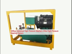 500bar système de lavage à haute pression à haute pression industriel des joints 22kw
