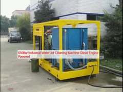 Machine de nettoyage industriel à jet d'eau de 630 bar moteur diesel