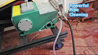 hydro blasting machine is working