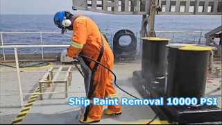 Enlèvement de peintures à l'huile de navires